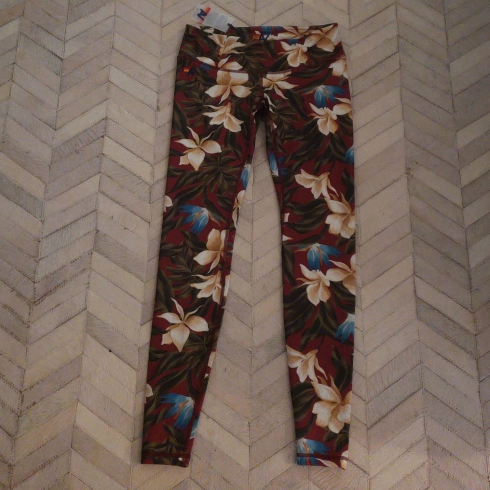 Aviator Nation Kauai Red leggings XS, S, M NWT - Picture 2 of 4